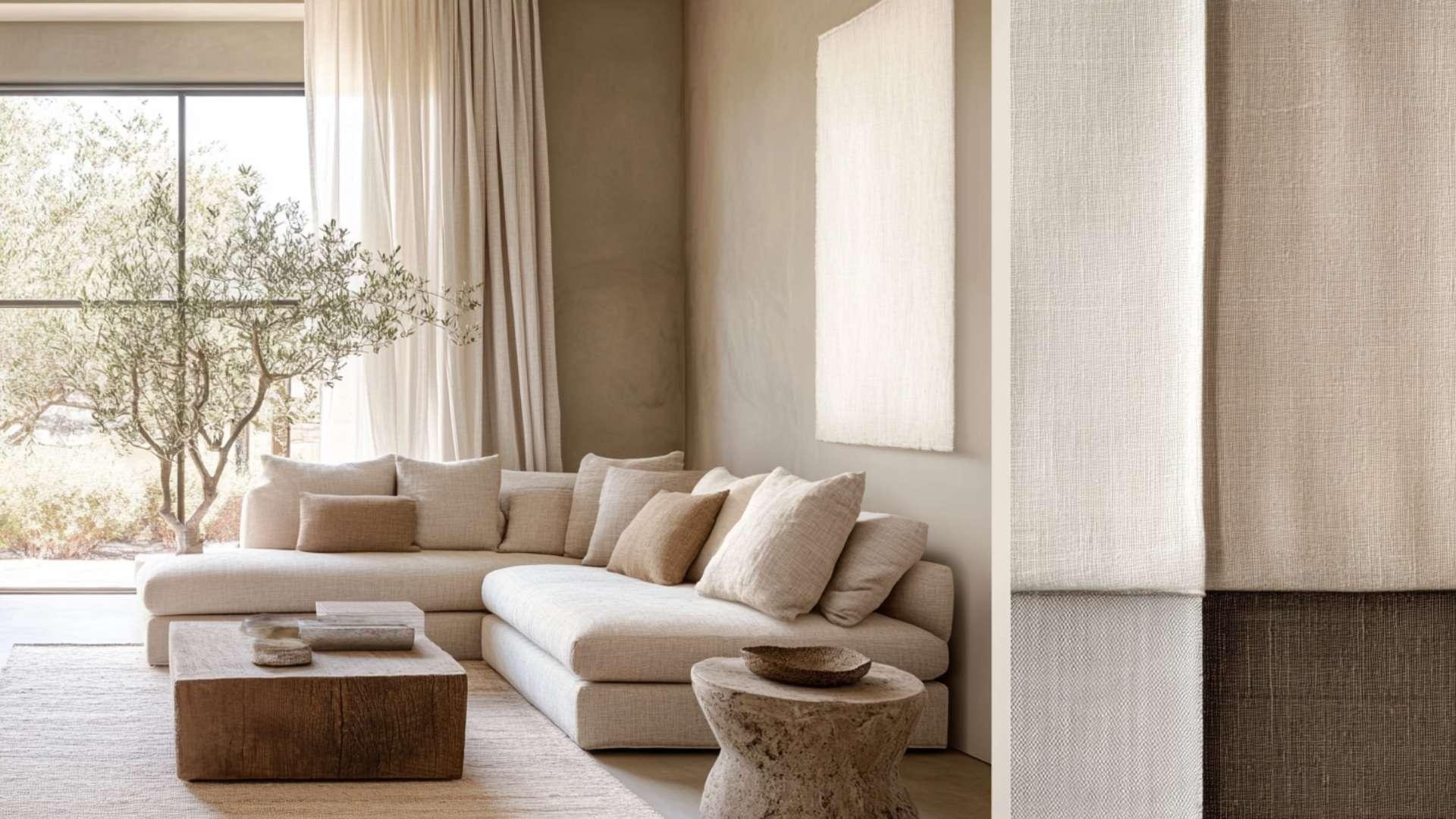 Quiet luxury interior with warm natural materials