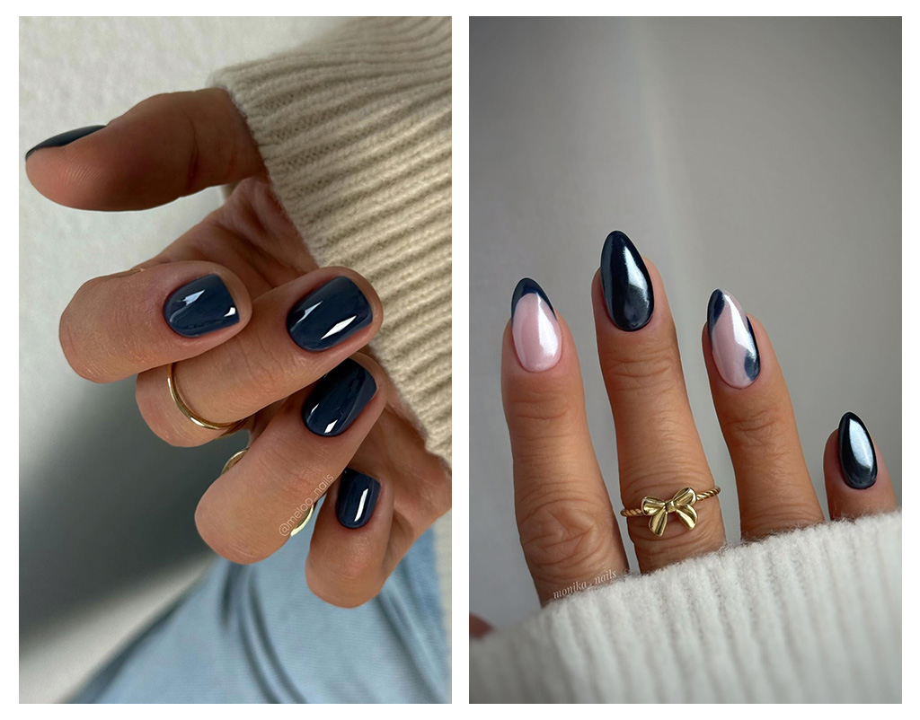 Navy blue manicure
